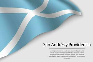 ondeando bandera de san andres vector