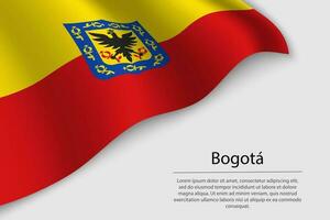 ondeando bandera de bogota vector