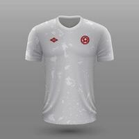 Realistic soccer shirt , China away jersey template for football kit. vector