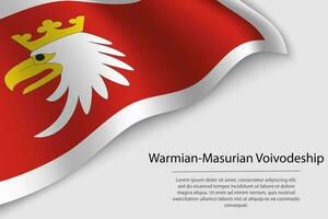 Waviing flag of Warmia-Masuria vector