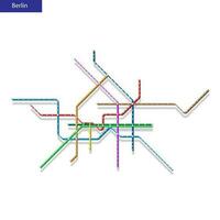 3d isométrica mapa de el Berlina metro subterraneo. vector