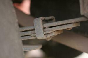 Leaf spring suspension of pickup photo