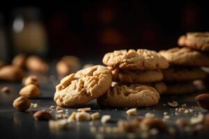 stock photo of mix peanut cookies Editorial food photography