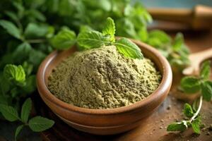 stock photo of oregano powder on the kitchen flat lay photography