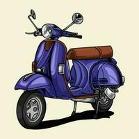 antiguo vespa motocicleta vector