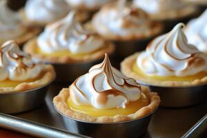 lemon meringue tarts photography photo