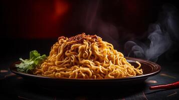 stock photo of fried noodle food photography