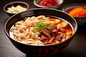 udon japanese photography Food Photography AI Generated photo