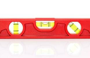 Red spirit level with shadow photo