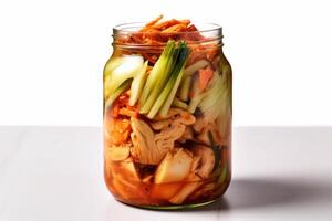 valores foto de kimchi es un tradicional coreano banchan consistente de salado y fermentado vegetales comida fotografía generativo ai