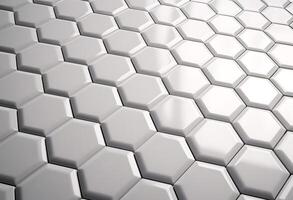 3d illustration of hexagonal parametric pattern. photo