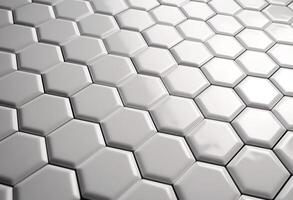 3d illustration of hexagonal parametric pattern. photo