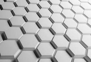 3d illustration of hexagonal parametric pattern. photo