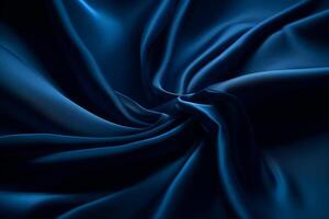 Smooth elegant dark blue silk or satin luxury cloth texture can use as abstract background. Luxurious background design. photo