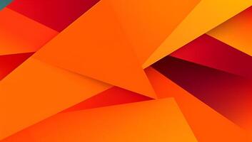 abstract orange background with simple lines.colorful orange design. bright and modern with shadow. AI generated photo