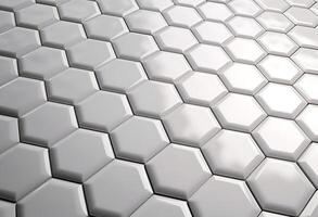 3d illustration of hexagonal parametric pattern. photo