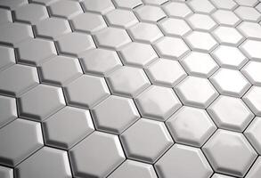 3d illustration of hexagonal parametric pattern. photo