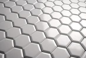 3d illustration of hexagonal parametric pattern. photo