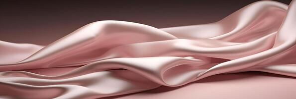 Fabric satin silk drapery. Texture of delicate pink silk as background. photo