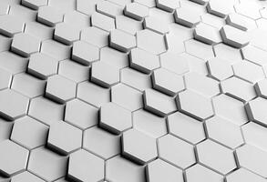 3d illustration of hexagonal parametric pattern. photo