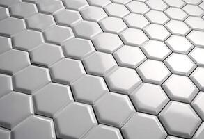 3d illustration of hexagonal parametric pattern. photo