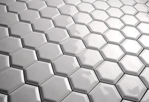 3d illustration of hexagonal parametric pattern. photo