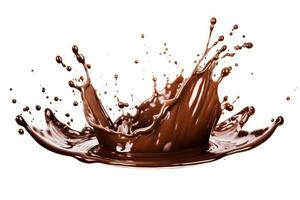 stock photo of chocolate splash isolated on white background photography