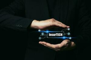 Insurance technology Insurtech concept photo