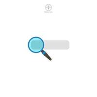 A vector illustration of a search engine icon, signifying internet search, data retrieval, or online research. Perfect for digital interfaces, SEO, or web exploration