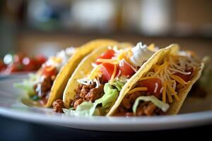 valores foto de taco mexico en plato mexicano comida comida fotografía generativo ai