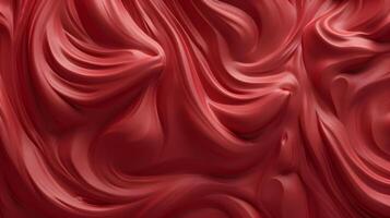 Red color velvet cream texture background. photo