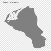 High quality map is a emirate of United Arab Emirates vector