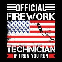 Official Firework Technician If i run you run vector