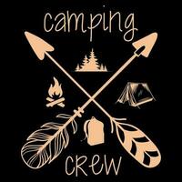 Camping Crew tshirt designs vector