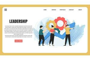 plano diseño concepto liderazgo para sitio web y aterrizaje página modelo. Perfecto para web página diseño, bandera, móvil aplicación, vector ilustración