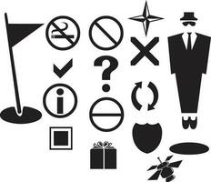 Warning signs black Vector, icon design vector