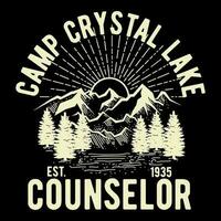 Camp Crystal Lake Lake Counselor EST. 1935 vector