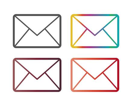 Email symbol icon, Message icon, Envelope flat icon, Email Vector Line Icon Design.