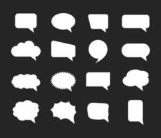 A vector collection of speech bubbles for artwork compositions