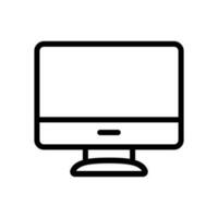 LED vector, Computer monitor Screen vector thin line icon.