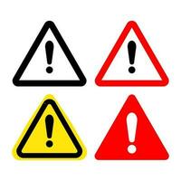 Caution warning sign. Hazard warning attention sign icon on white background. vector