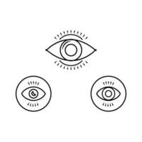 oftalmología símbolo. ojo logo diseño inspiración. línea ojo icono vector. vector