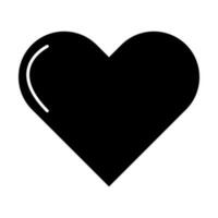 Love, heart symbol. Heart icon with black color. vector