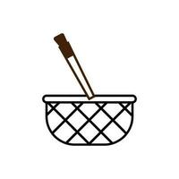 Basket container icon outline vector. vector