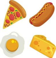 junk food and snack vector