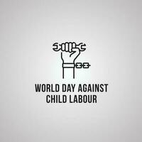 Ending Exploitation, Empowering Futures World Day Against Child Labour vector