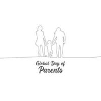 honrando el pilares de amar, global día de padres vector