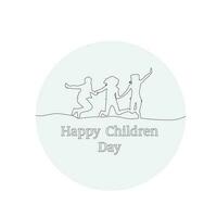 Celebrating the Joy of Childhood, Childrens Day Festivities vector