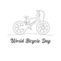 Pedaling towards a Better World, Celebrating World Bicycle Day vector