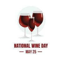 Cheers to the Finer Things Celebrating Wine Day vector